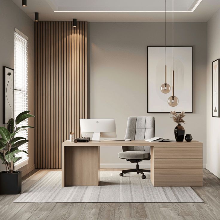 Minimalist healthcare office setup – Calm and clutter-free environment